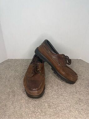 Trader Bay Brown Leather Women's Boat Shoes
